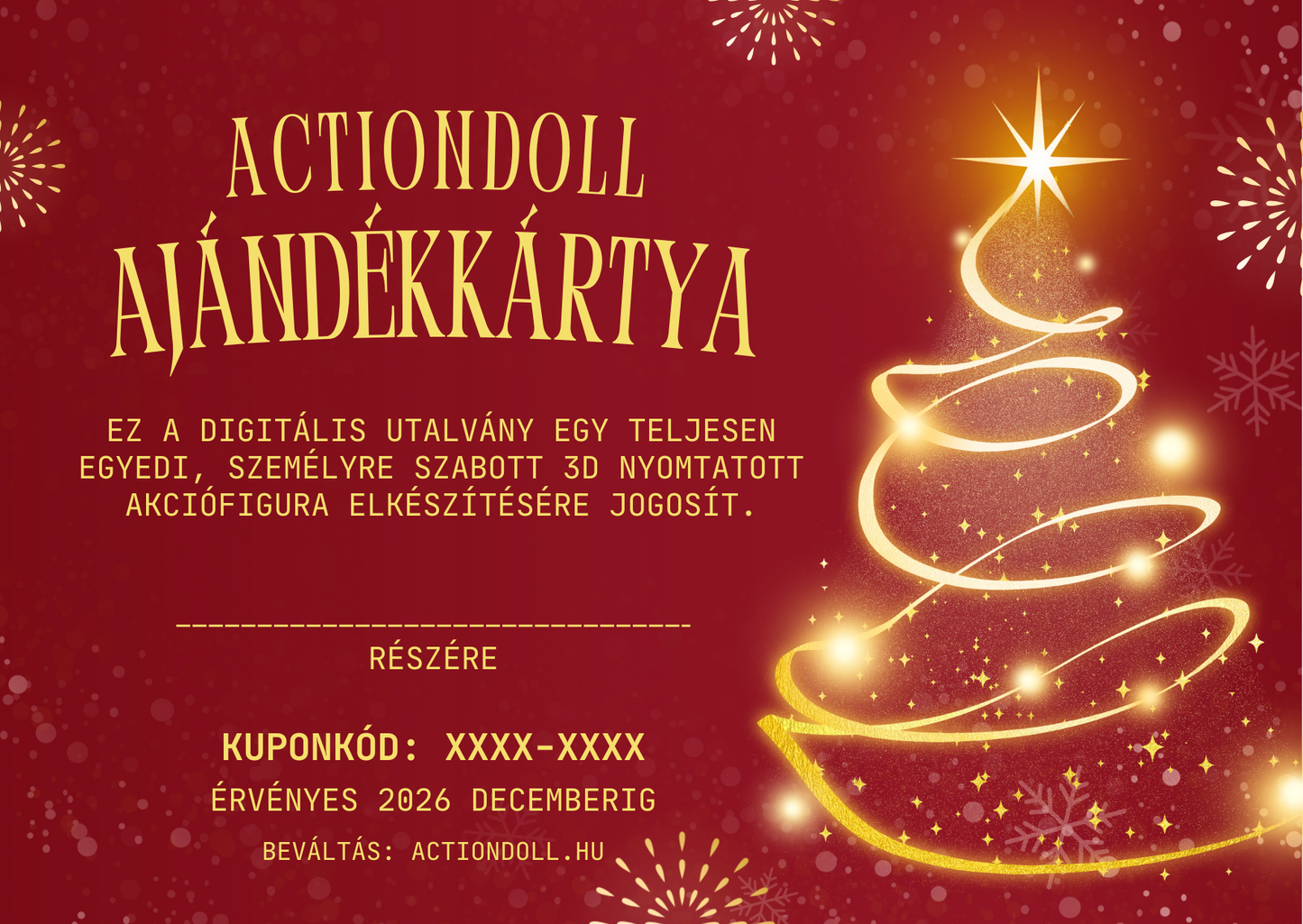 ActionDoll Ajándékkártya - piros